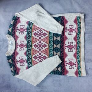 Vintage Grandma Style Crazy Pattern Sweater UNISEX